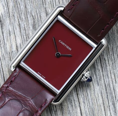 cartier burgundy tank|louis cartier tanks.